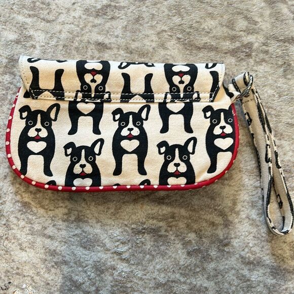 Bungalow 360 Black and White Dog Print Wristlet - Picture 5 of 7